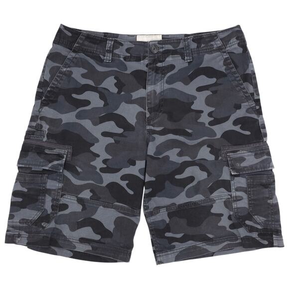 Sun + Stone Cargo Shorts Mens 34 Camo Camouflage Pockets Casual Modern Outdoor - Picture 2 of 13